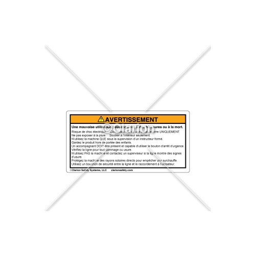 Warning/Inappropriate Use Label (C30609-10)