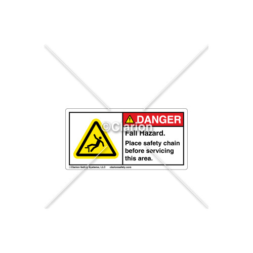 Danger/Fall Hazard Label (C28673-04)
