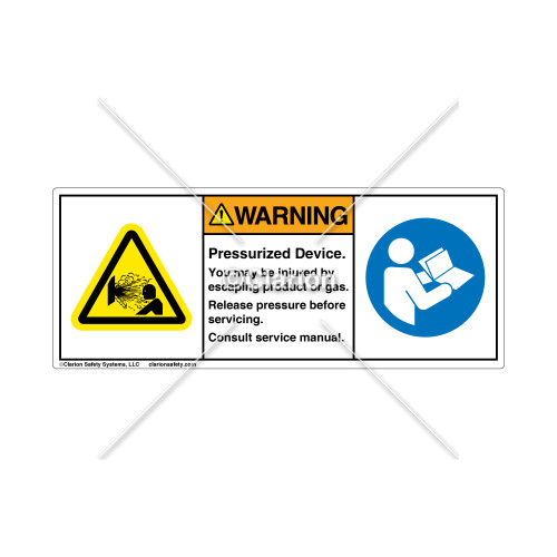 Warning/Pressurized Device abel (USN-52201-004)