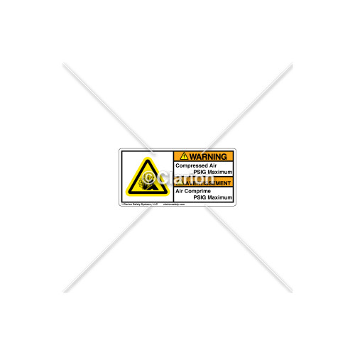 Warning/Compressed Air Label (C7406-08)