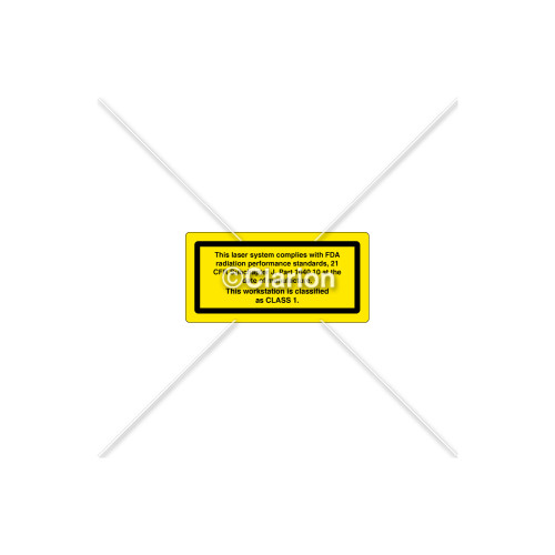 This Laser System Complies Label (C4040-07)