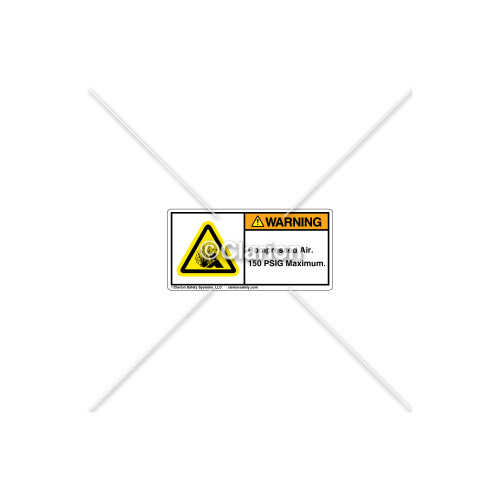 Warning/Compressed Air Label (H4005-T92WHPL)