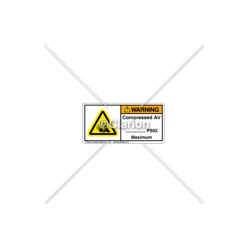 Warning/Compressed Air Label (C7406-03)