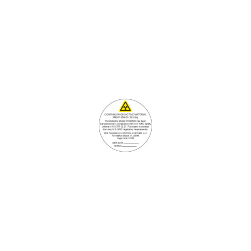Contains Radioactive Material Label (07030624-1)