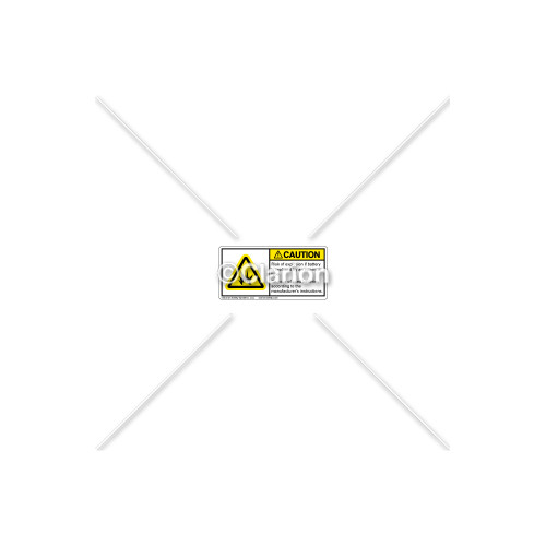 Caution/Risk of Explosion Label (H6006-J86CHPL)