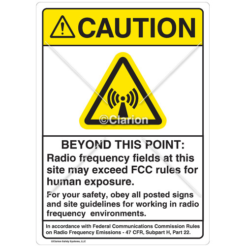 Caution/Beyond This Point Sign (C28355-08)