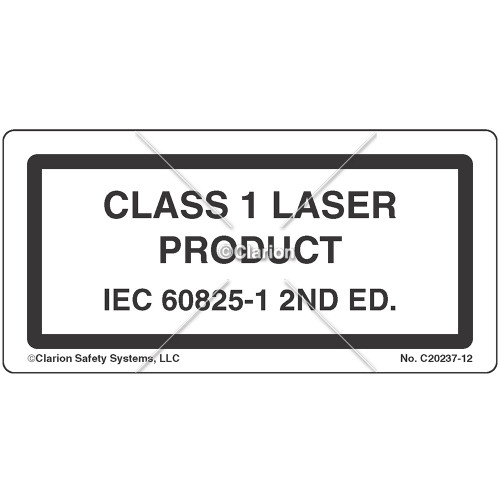 Class 1 Laser Product Label (C20237-12)