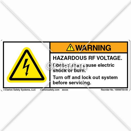 Warning/Hazardous Voltage Label (10008750-00)