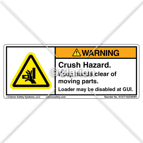 Warning/Crush Hazard Loader (H1277-K25WHPI)
