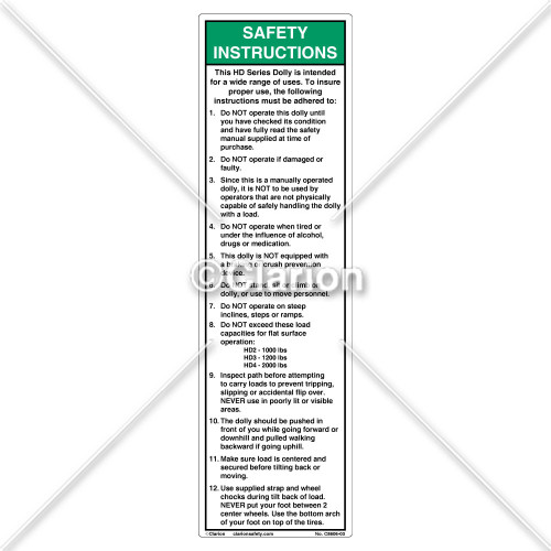 Safety Instructions (C8606-03)