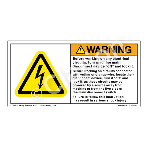 Warning/Before Working (C2914-01)