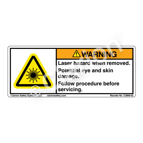 Warning/Laser Hazard (C3889-02)
