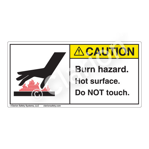 Caution/Burn Hazard Label (1024-01CHT)