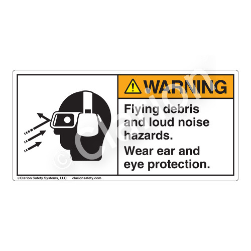 Warning/Flying Debris Label (3002-KTWHP)