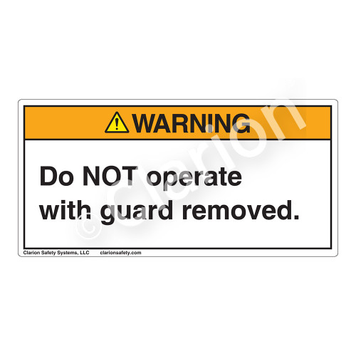 Warning/Do Not Operate Label (8001-67WHP)