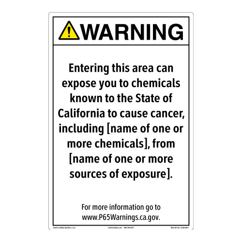 CA Prop 65 Environmental Exposure Sign (CA65-EE1-)