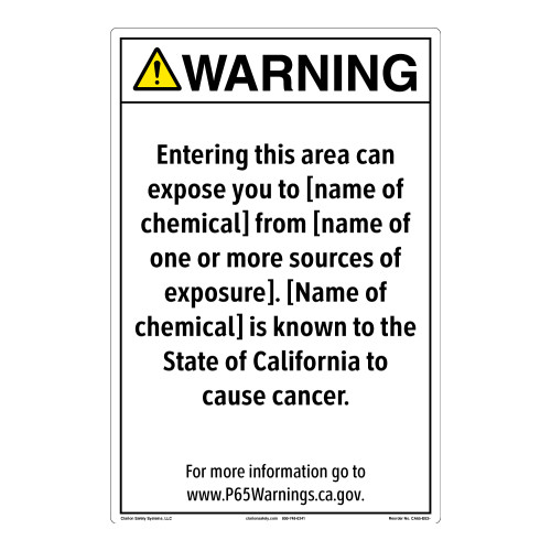 CA Prop 65 Environmental Exposure Sign (CA65-EE2-)