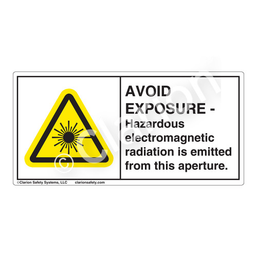 Avoid Exposure Hazardous Electromagnetic Label (CDRH0002-H)