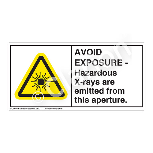 Avoid Exposure Hazardous X-rays Label (CDRH0003-H)