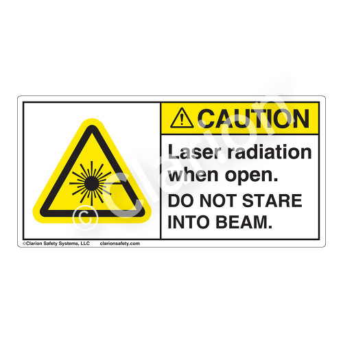 Caution/Laser Radiation when Open Label (CDRH2003-H)