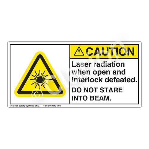 Caution/Laser Radiation when Open Label (CDRH2006-)