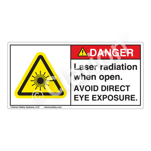 Danger/Laser Radiation when Open Label (CDRH3007-H)