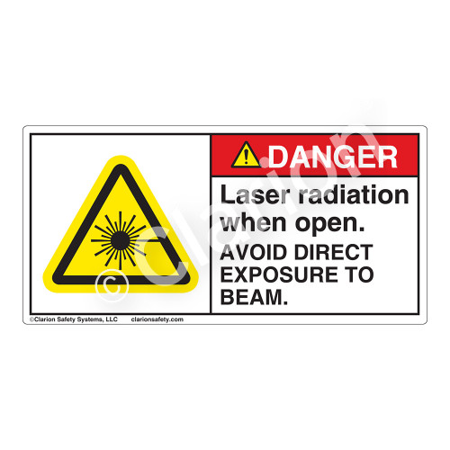 Danger/Laser Radiation when Open Label (CDRH3008-H)