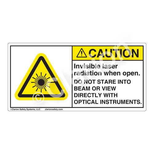 Caution/Invisible Laser Radiation when Open Label (CDRH3009-H)