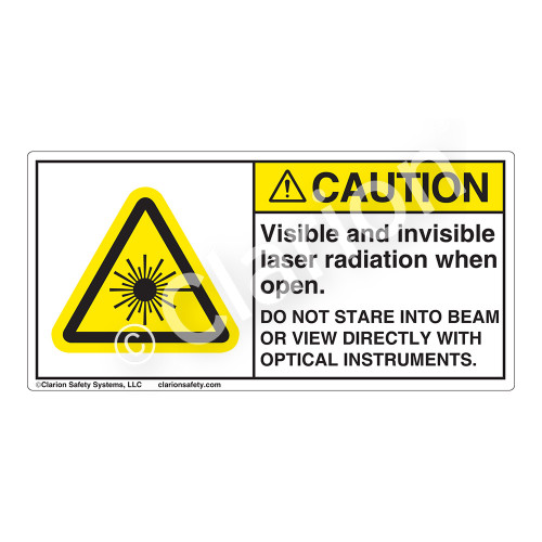 Caution/Visible & Invisible Laser RadiationLabel (CDRH3012-)