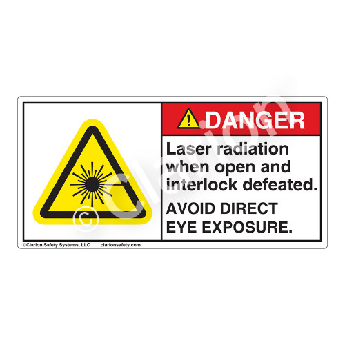 Danger/Laser Radiation when OpenLabel (CDRH3016-)