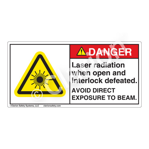 Danger/Laser Radiation Label (CDRH3017-)
