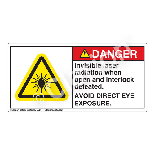 Danger/Invisible Laser Radiation Label (CDRH3019-)