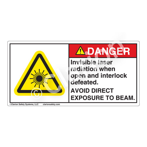 Danger/Invisible Laser Radiation Label (CDRH3020-)