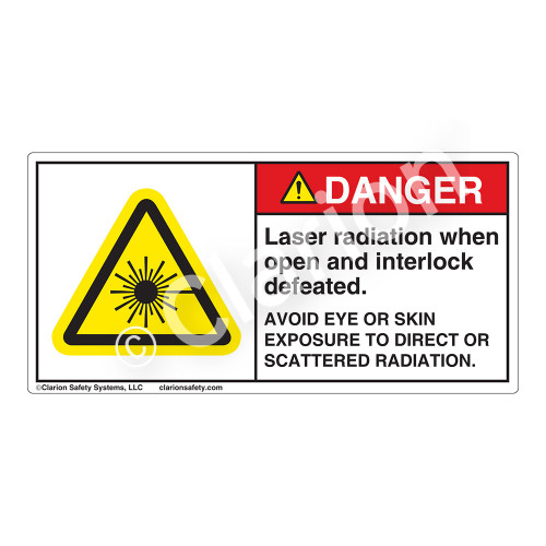 Danger/Laser Radiation Label (CDRH4007-)