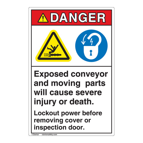 Danger Exposed Moving Parts Label (EMC 27)