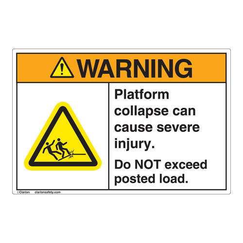 Warning/Platform Collapse Label (EMC 31 )
