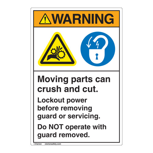 Warning Moving Parts Label (EMC 33)