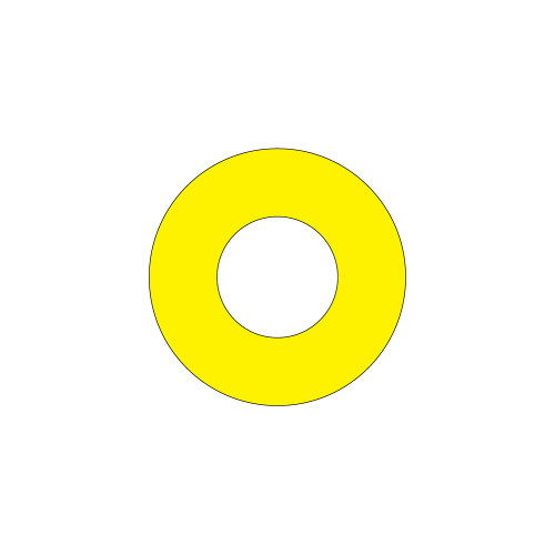 Emergency Stop (65mm Circle W/30.6mm Hole) Label (ES65-30.6B)