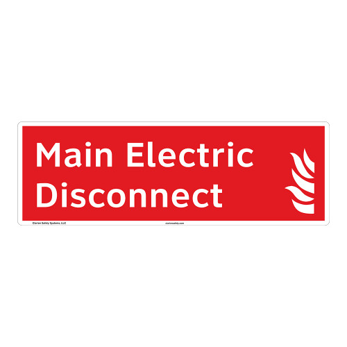 Main Electric Disconnect Sign (F1025-)