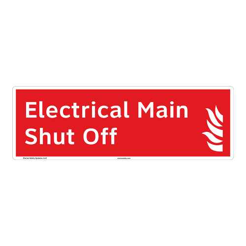 Electrical Main Shut Off Sign (F1026-)