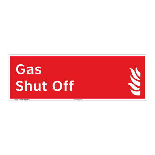 Gas Shut Off Sign (F1029-)