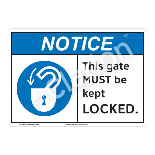 Notice This Gate Sign (F1098-)