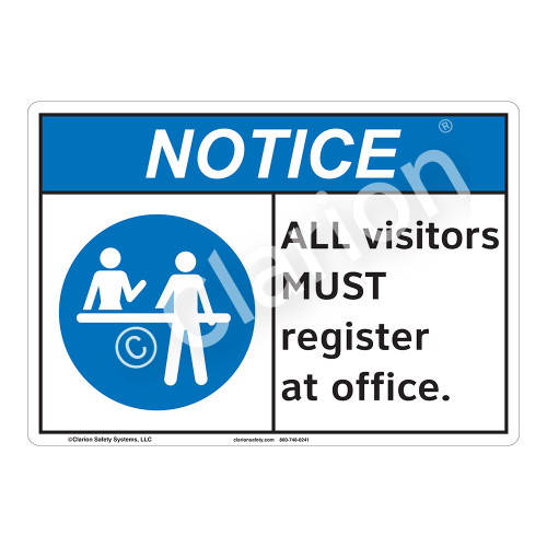 Notice All Visitors Sign (F1120-)