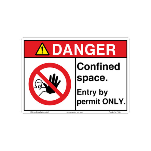 Danger Confined Space Sign (F1143-)