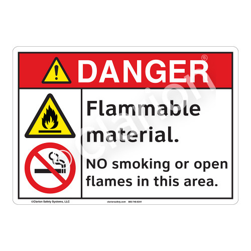 Danger Flammable Sign (F1154-)