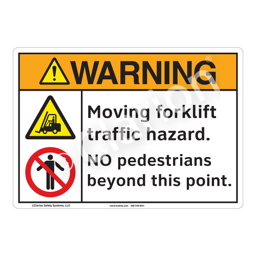 Warning Moving Forklift Sign (F1163-)