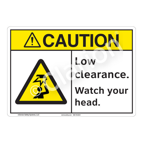 Caution Low Clearance Sign (F1172-)