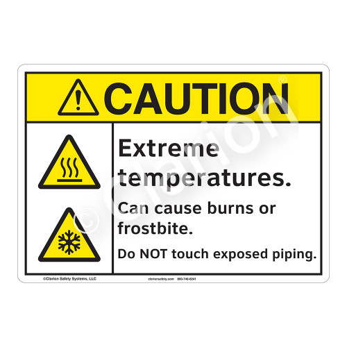 Caution Extreme Temperatures Sign (F1178-)