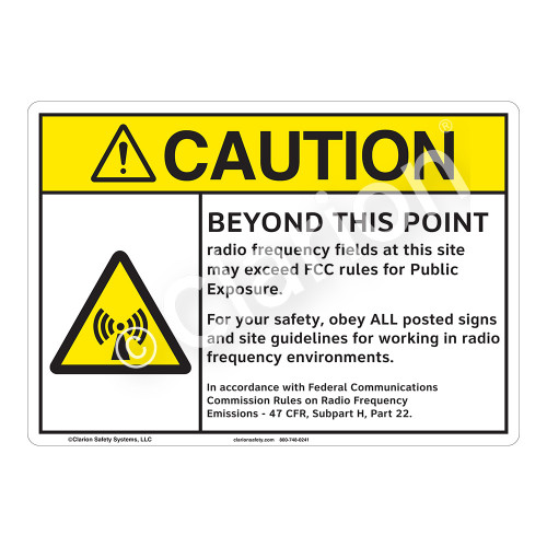 Caution Beyond This Point Sign (F1186-)