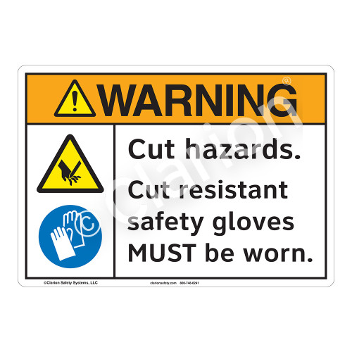 Warning Cut Hazards Sign (F1195-)